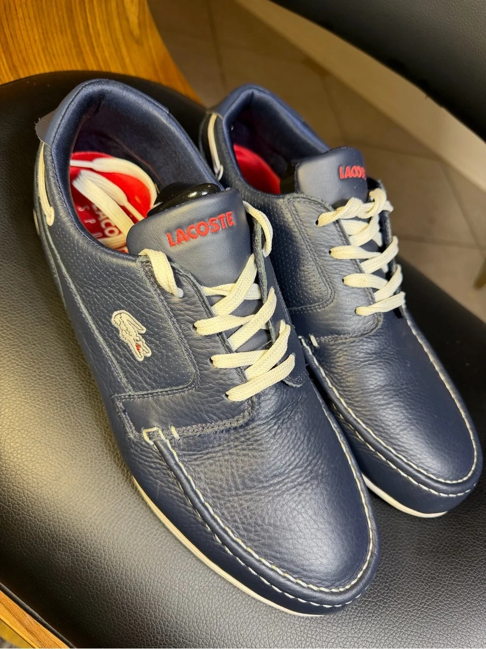 Lacoste Dreyfus SPM LTH Men's Shoes Dark Blue/White Sz 10
